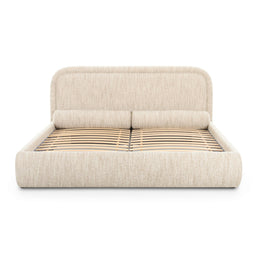 Murielle Cream Heavy Knubby Boucle Queen Bed