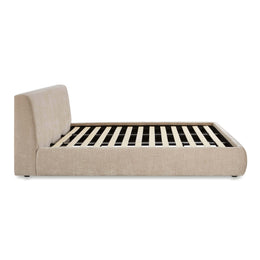 Isla Taupe Textured Velvet King Bed