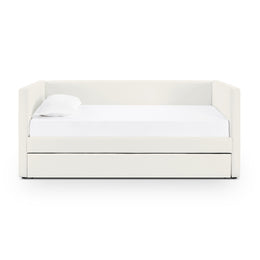 Alice Cream Linen Twin Trundle Bed