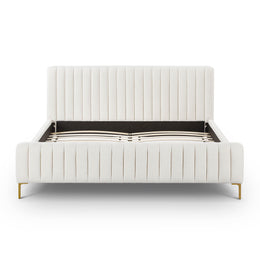 Angela Natural Upcycled Linen King Bed