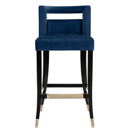 Hart Navy Velvet Counter Stool
