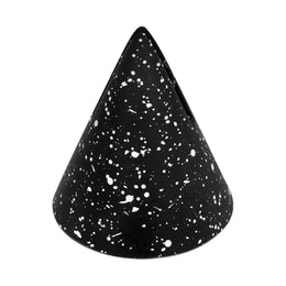 Gabby Speckled Black Cone Card Holder - Set of 4