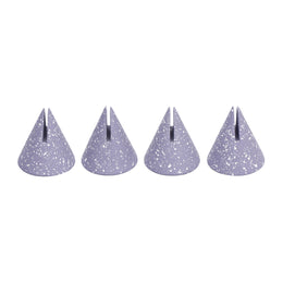 Gabby Speckled Purple Cone Card Holder - Set of 4