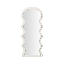 Rhodes Cream Velvet 70" Floor Mirror