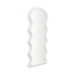Rhodes Cream Velvet 70" Floor Mirror