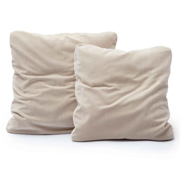 Tipsy Taupe Upcycled Chenille 20" x 20" Square Floppy Pillow