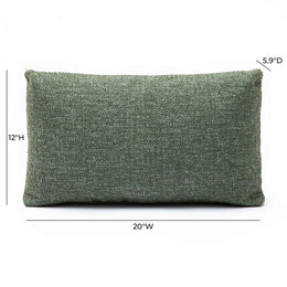 Malolo Green Basketweave 20 x 12 inch Rectangular Vegan-Down Pillow