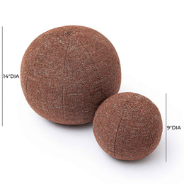 Boba Red Sedona Textured Basketweave 9" Pillow