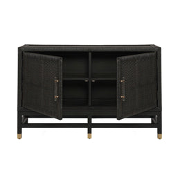 Amara Charcoal Woven Rattan Buffet