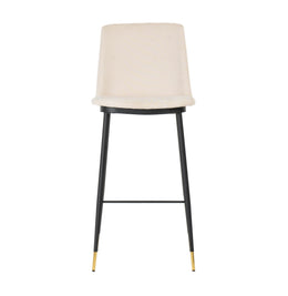 Evora Cream Velvet Counter Stool (Set of 2)