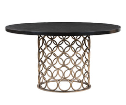 Valentina Brass Round Dining Table - UK