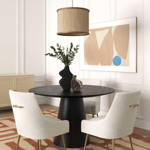 Sahara Black Oak Round Dining Table - UK