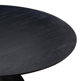 Gevra Black Acacia & Faux Plaster Dining Table - UK