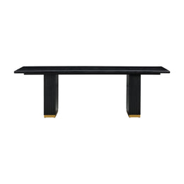 Chelsea Black Oak Rectangular Dining Table