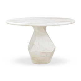 Esme Faux Marble 48" Round Dining Table