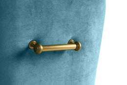 Beatrix Sea Blue Velvet Side Chair