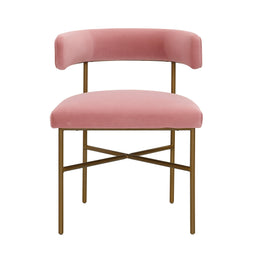 Kim Velvet Chair in Blush