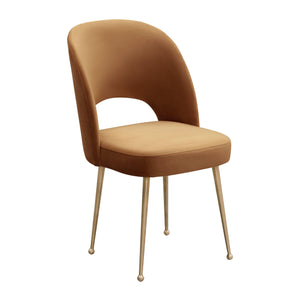 Swell Cognac Velvet Chair - UK