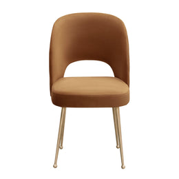 Swell Cognac Velvet Chair - UK