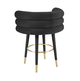 Betty Black Velvet Counter Stool - UK