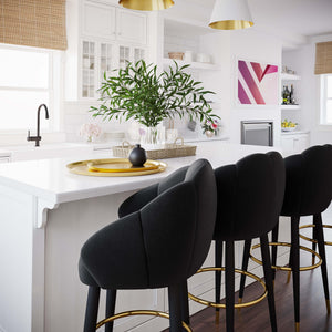 Myla Black Swivel Counter Stool - UK