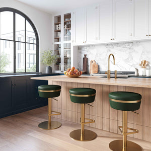 Astro Malachite Green and Gold Adjustable Stool - UK