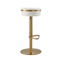 Astro White and Gold Adjustable Stool - UK