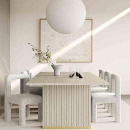 Hazel Grey Boucle Dining Chair - UK