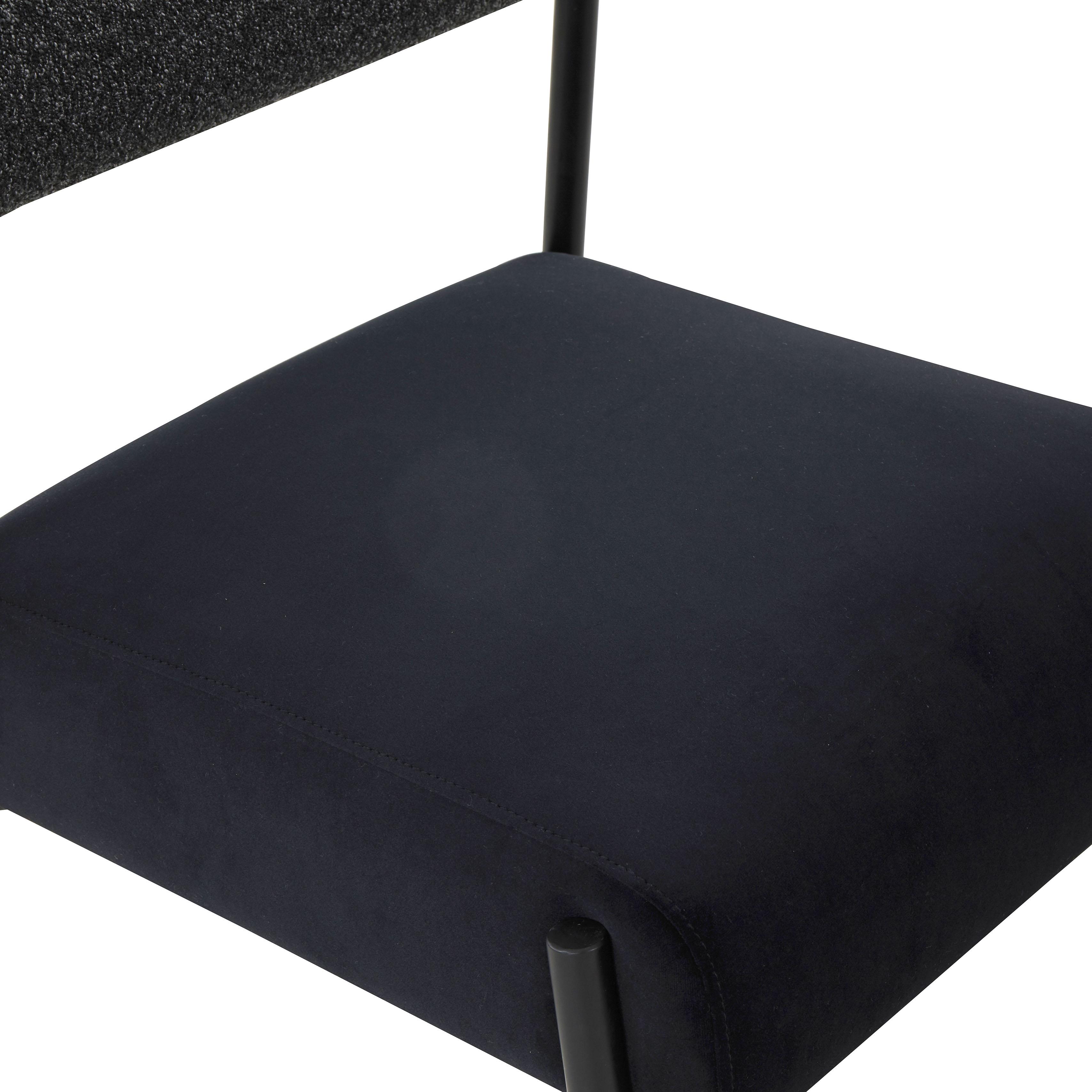 Jolene Black Velvet Dining Chair - Set of 2 - UK