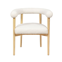 Spara Cream Boucle Dining Chair - UK