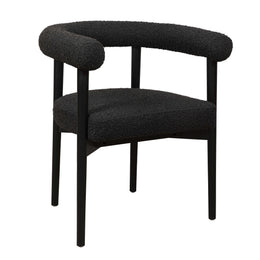 Spara Black Boucle Dining Chair - UK