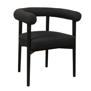 Spara Black Boucle Dining Chair - UK