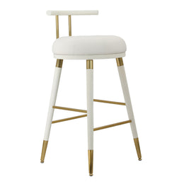 Juniper White Performance Vegan Leather Barstool