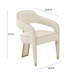Corralis Cream Boucle Dining Chair - UK