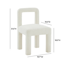 Hazel Cream Boucle Dining Chair - UK