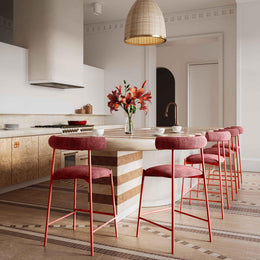 Liliana Mauve Performance Velvet Bar Stool