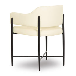 Sezanne Cream Vegan Leather Dining Chair