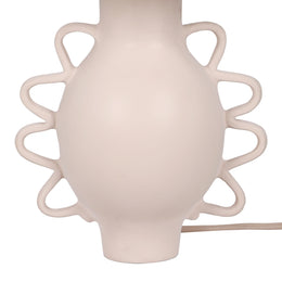 Hazza Cream Pleated Table Lamp