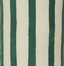 Maiori Dark Green Striped Papier Mache Table Lamp