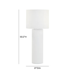 Cleopatra Cream Linen Floor Lamp