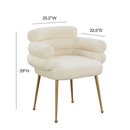 Dente Grey Velvet Dining Chair - UK
