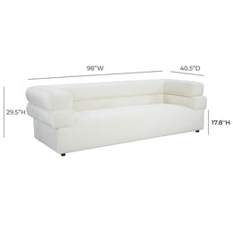 Elsa Cream Velvet Sofa - UK