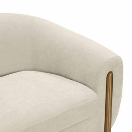 Lina Cream Textured Linen Sofa - UK