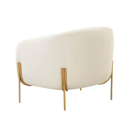 Kandra Cream Velvet Accent Chair - UK