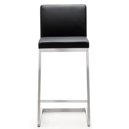 Parma Black Stainless Steel Counter Stool - Set of 2 - UK