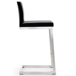 Parma Black Stainless Steel Counter Stool - Set of 2 - UK