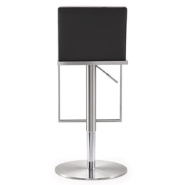 Amalfi Grey Performance Vegan Leather Adjustable Stool
