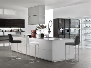 Denmark Black Stainless Steel Counter Stool - Set of 2 - UK