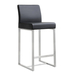 Denmark Black Stainless Steel Counter Stool - Set of 2 - UK
