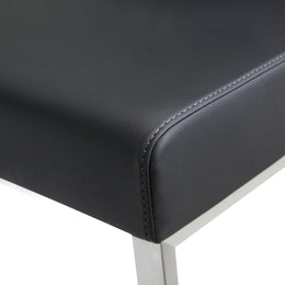 Denmark Black Stainless Steel Counter Stool - Set of 2 - UK